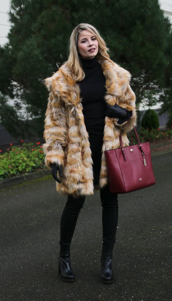 How to style and wear faux coat?